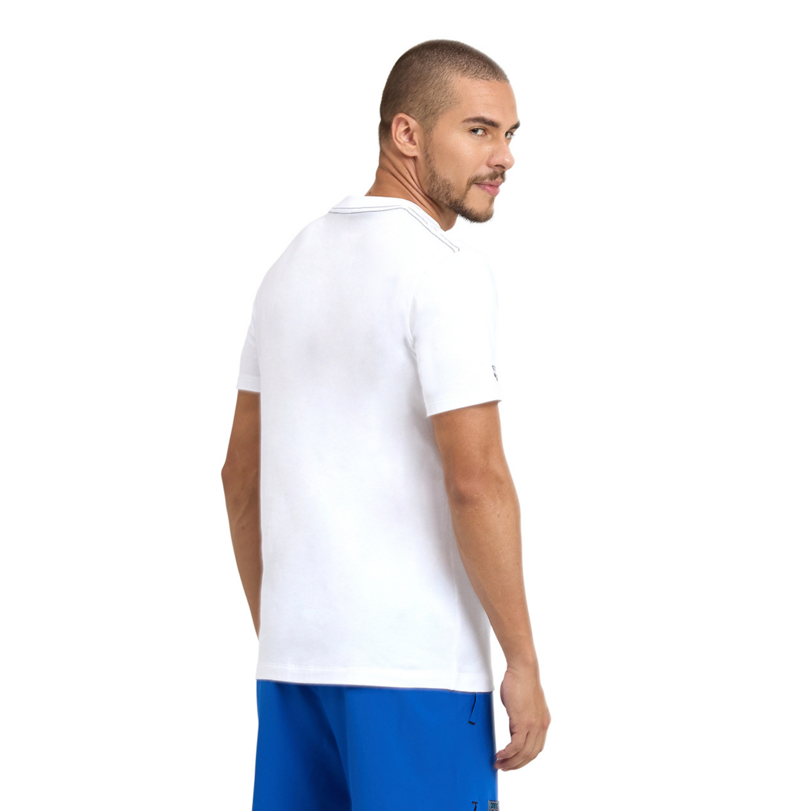 Arena T-Shirt Solid Cotton in WEISS