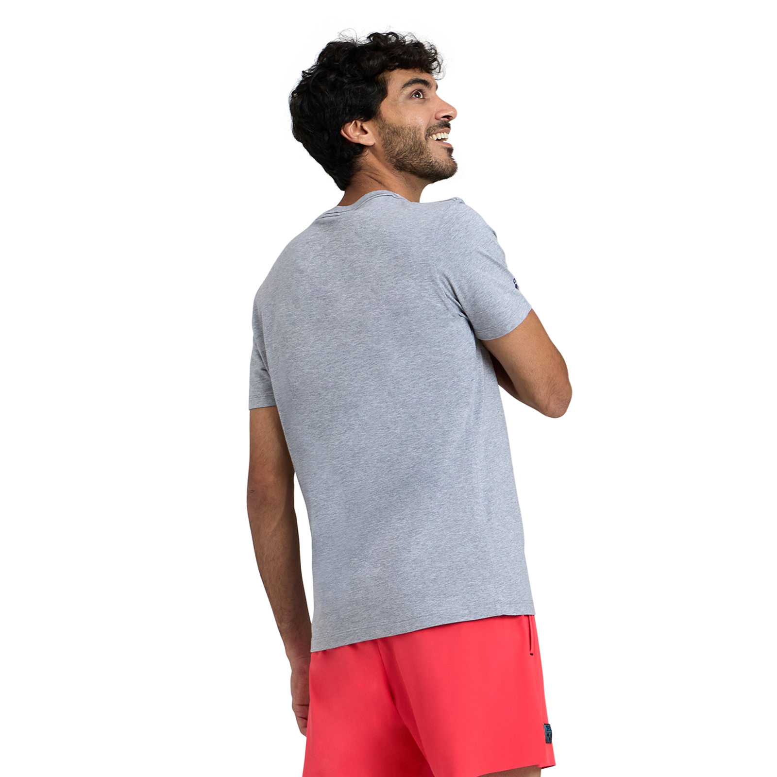 Arena T-Shirt Solid Cotton in GRAU