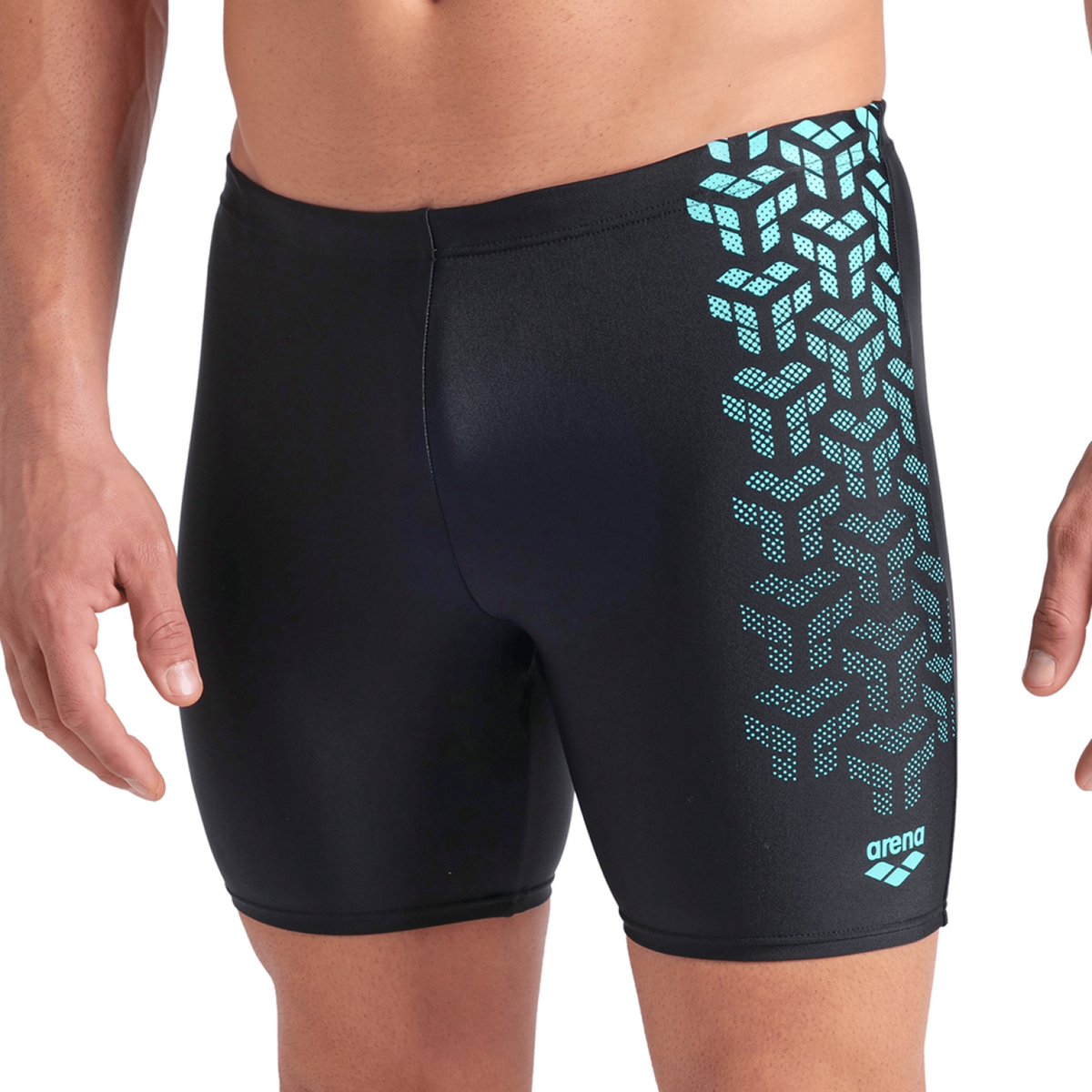 Arena Arena Kikko V Swim Mid Jammer Graphic in SCHWARZ