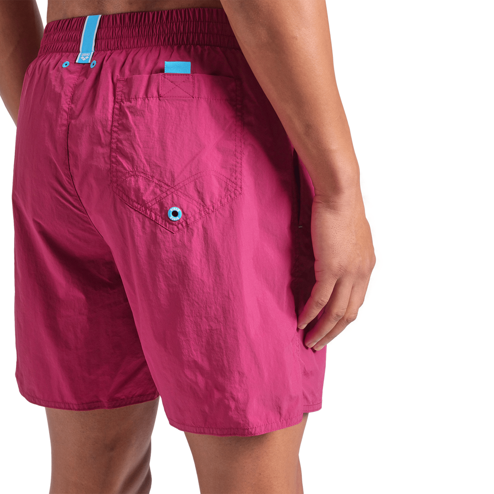 Arena M Arena Solid Boxer Beach Short in VIOLETT