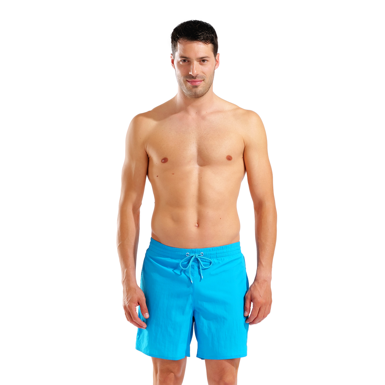 Arena M Arena Solid Boxer Beach Short in BLAU