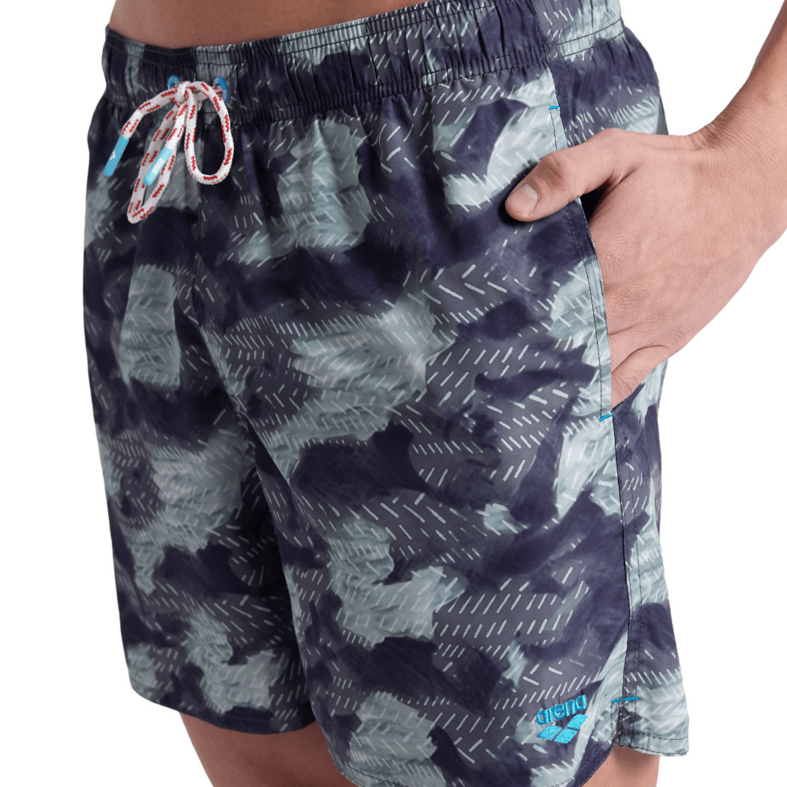 Arena M Beach Boxer Allover Beach Short in GRÜN