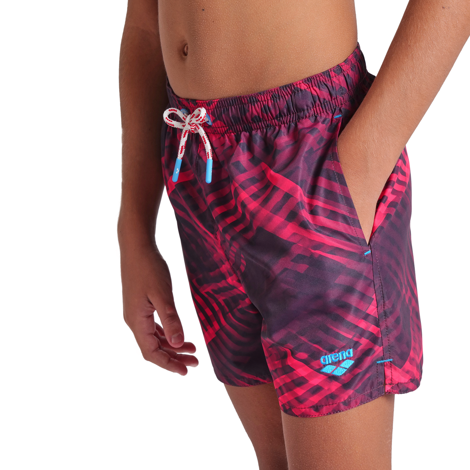 Arena B Beach Boxer Allover Beach Short in ROT