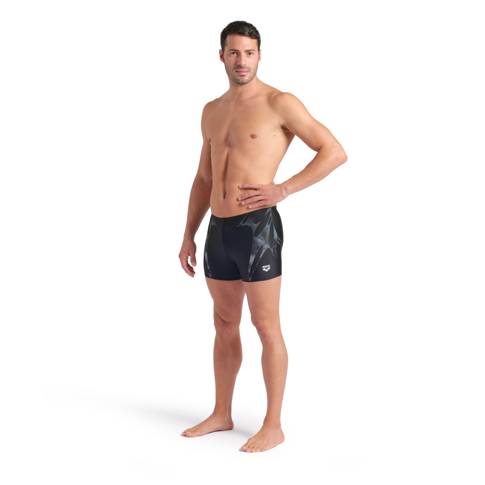 Arena M Arena Spider Web Swim Short in SCHWARZ