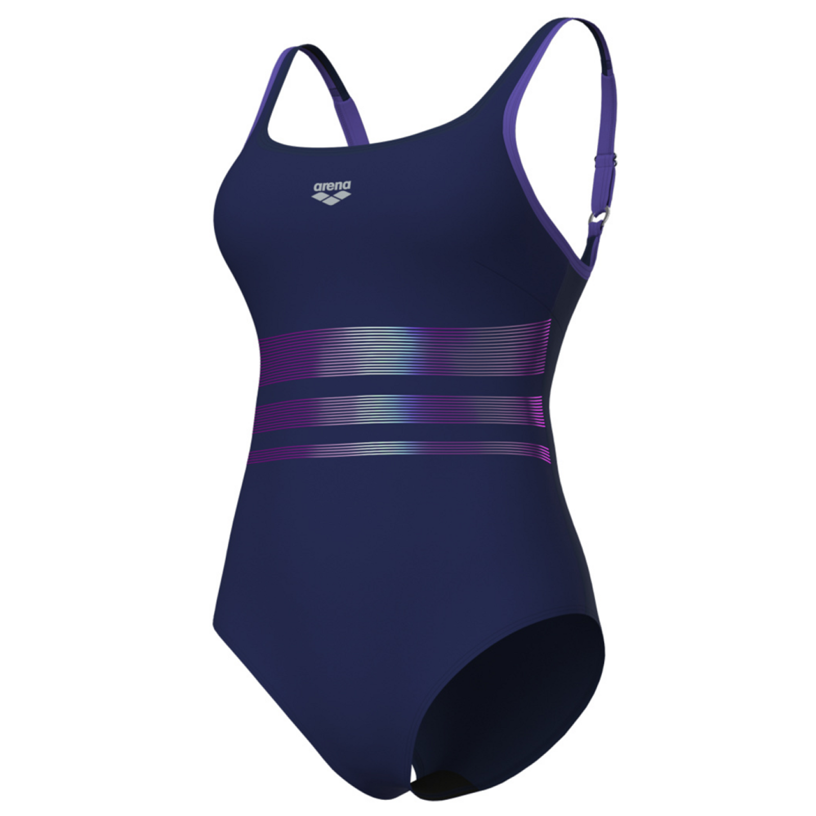 Arena W Arena Swimsuit Rosa Wing Back C Cup Figurformender Badeanzug in BLAU