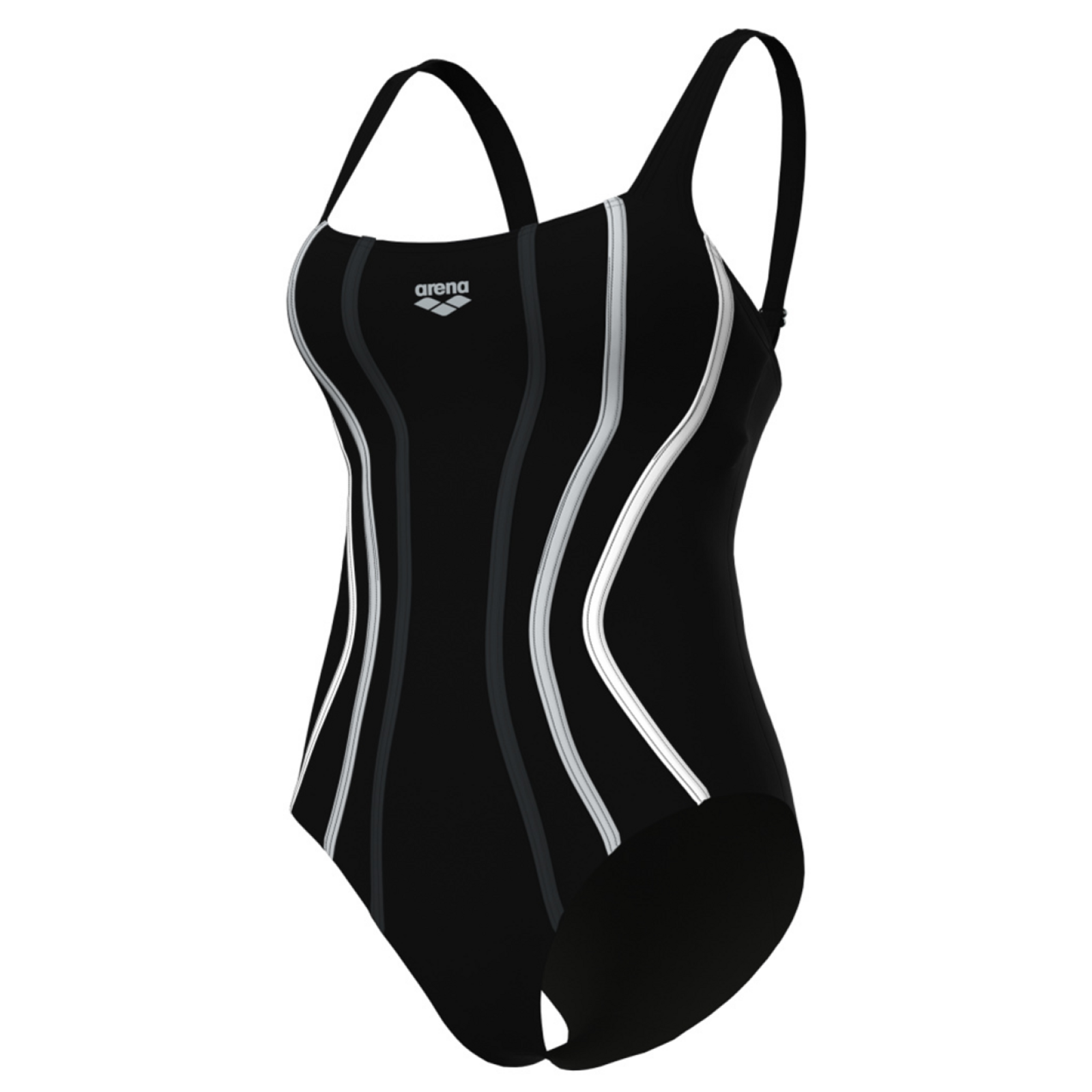 Arena W Arena Swimsuit Sofia Soft Curve Back C Cup Figurformender Badeanzug in SCHWARZ