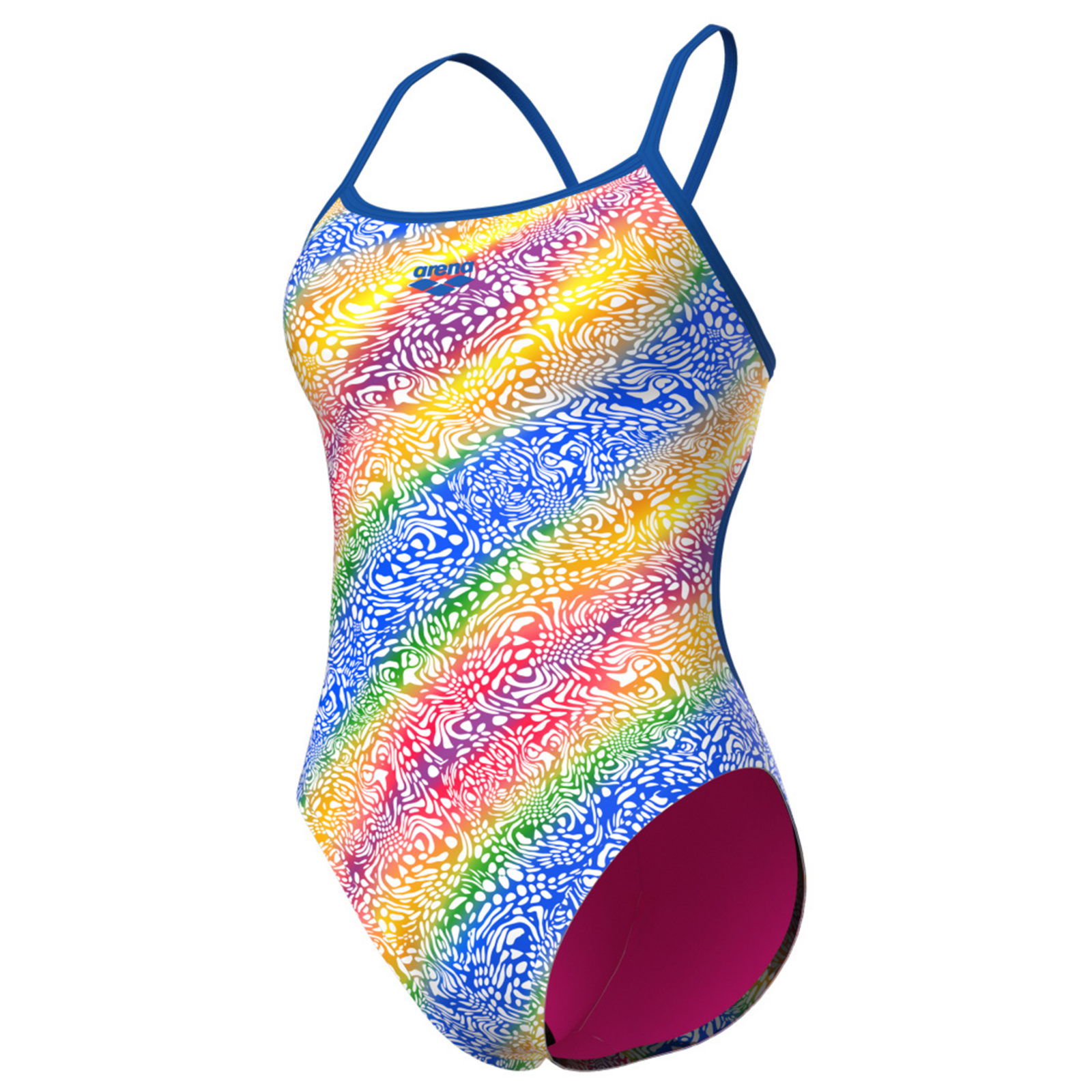 Arena W Arena Swimsuit Lace Back Printed Badeanzug in MEHRFARBIG