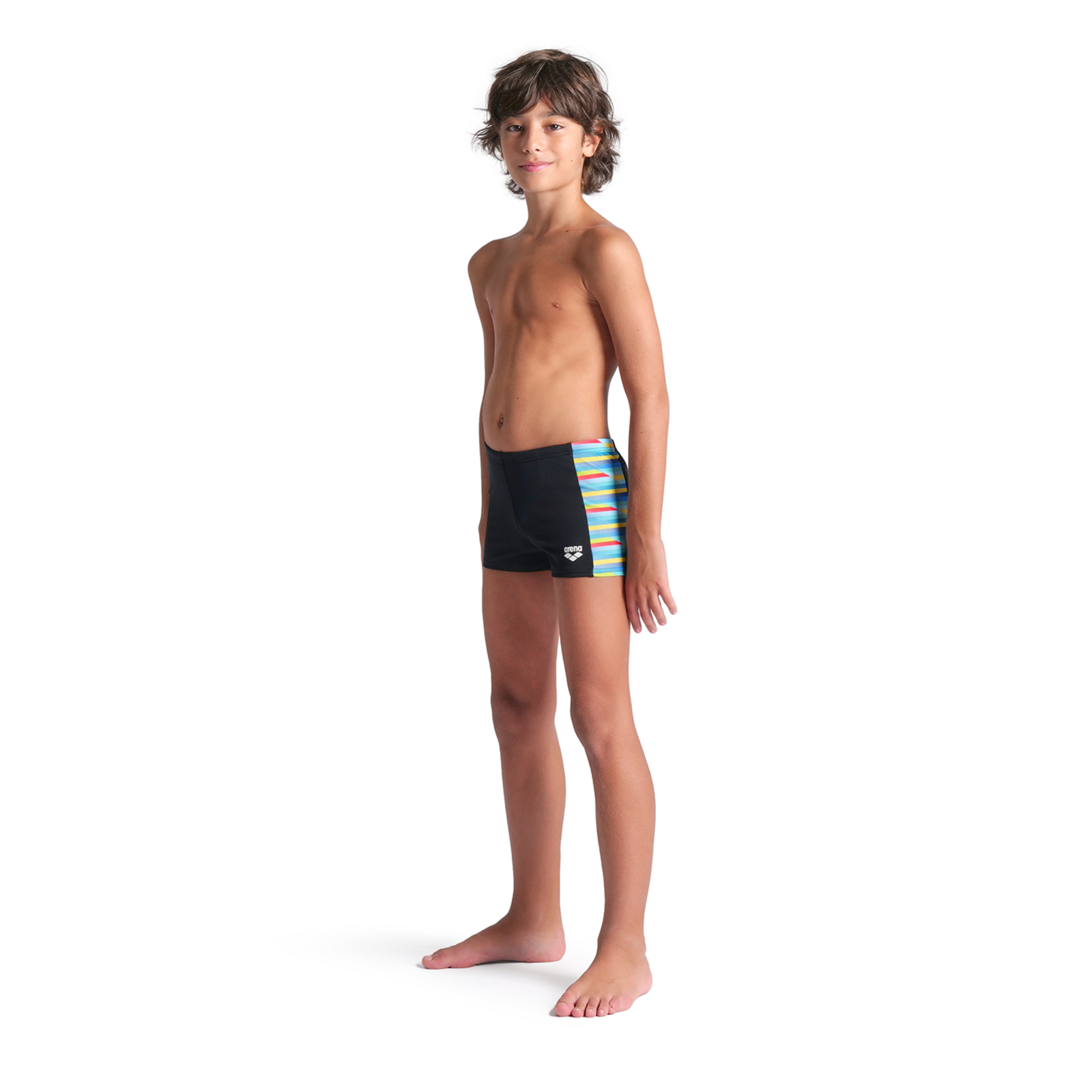 Arena B Arena Racing Stripe Swim Short in SCHWARZ