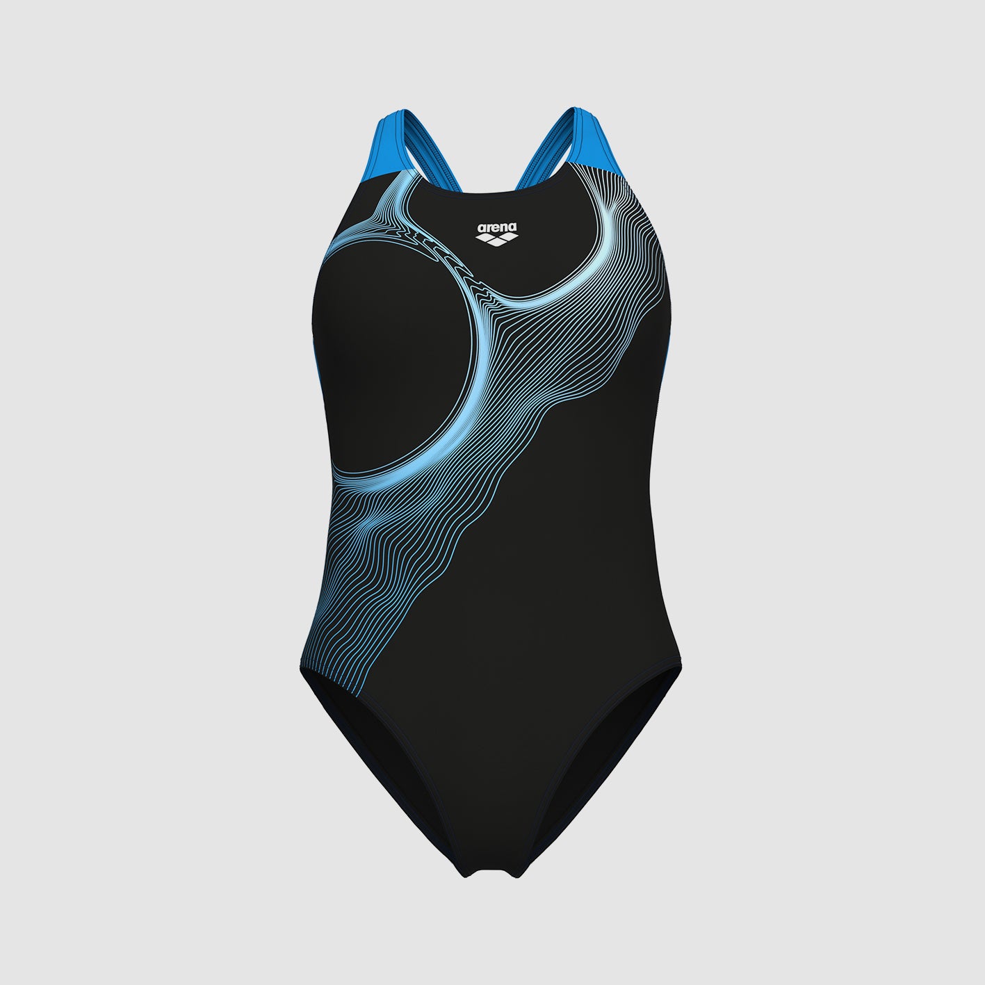 W Arena Ripples Swimsuit V Back B Badeanzug