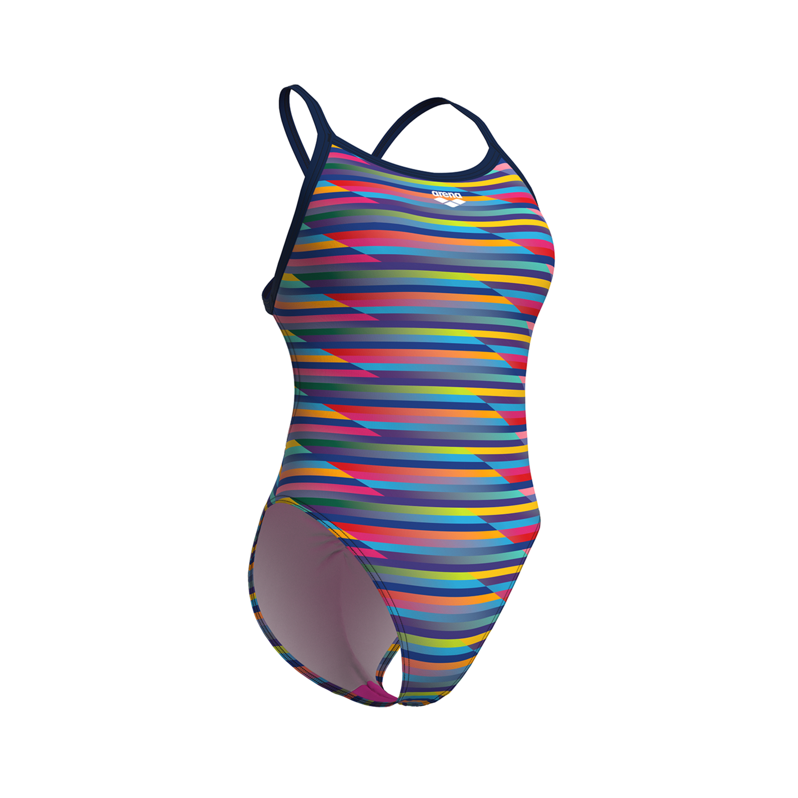 Arena W Arena Racing Stripe Swimsuit Xcriss Cross Badeanzug in MEHRFARBIG