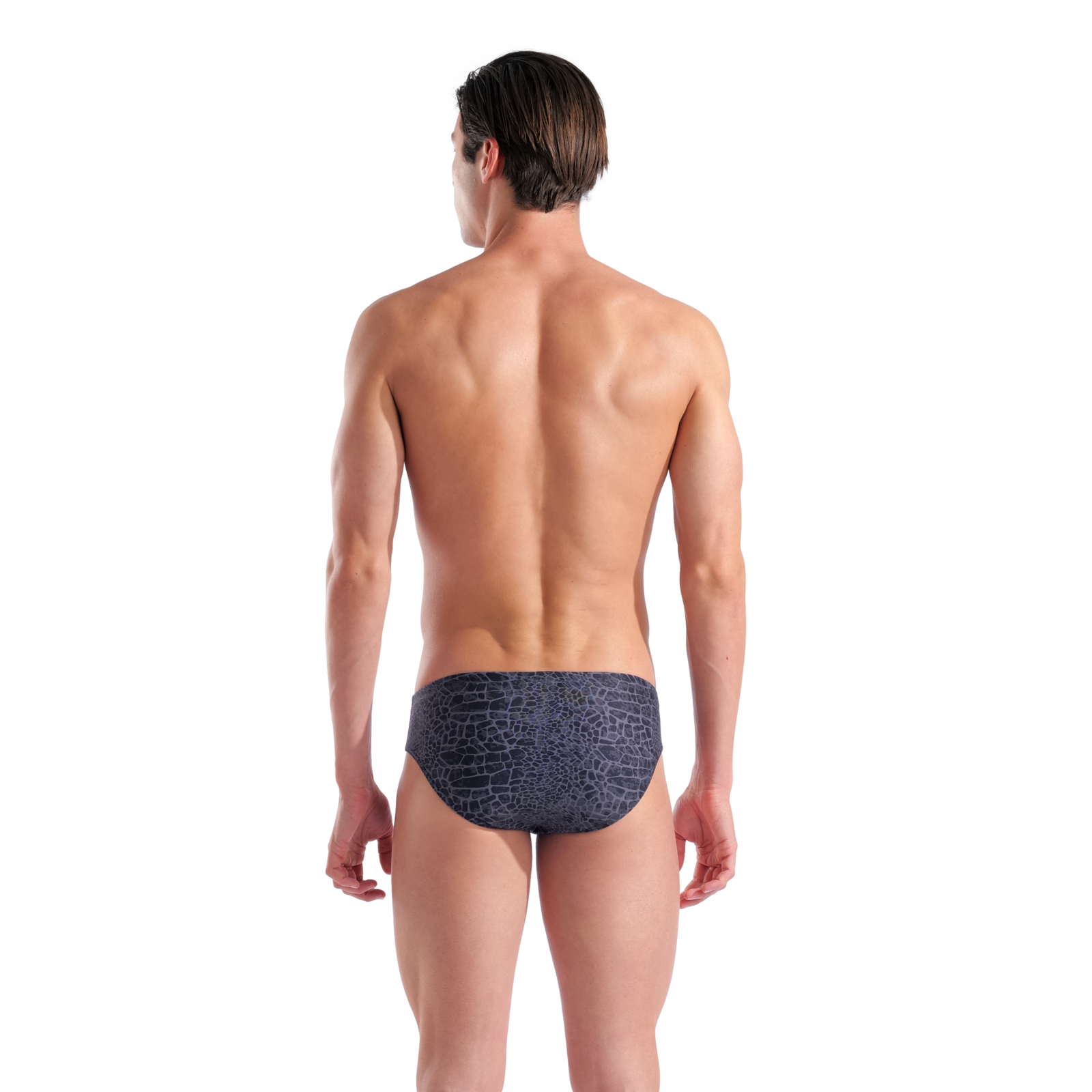 Arena M Arena Snakeskin Swim Briefs Swim Slip in SCHWARZ