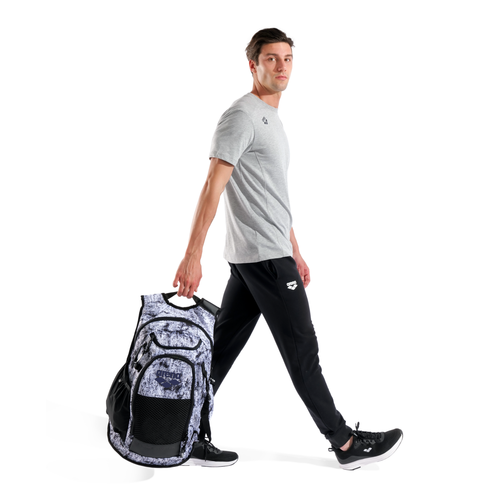 Arena Arena All Set Backpack 45L Allover Sportrucksack in SCHWARZ