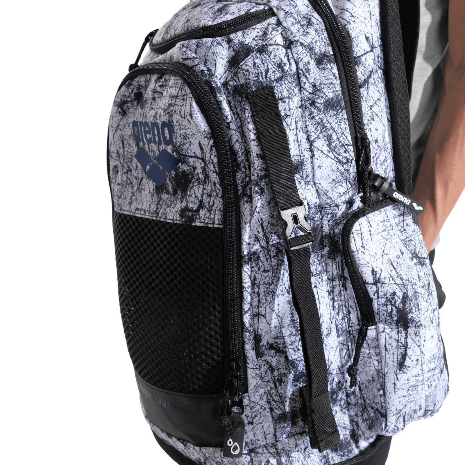 Arena Arena All Set Backpack 45L Allover Sportrucksack in SCHWARZ