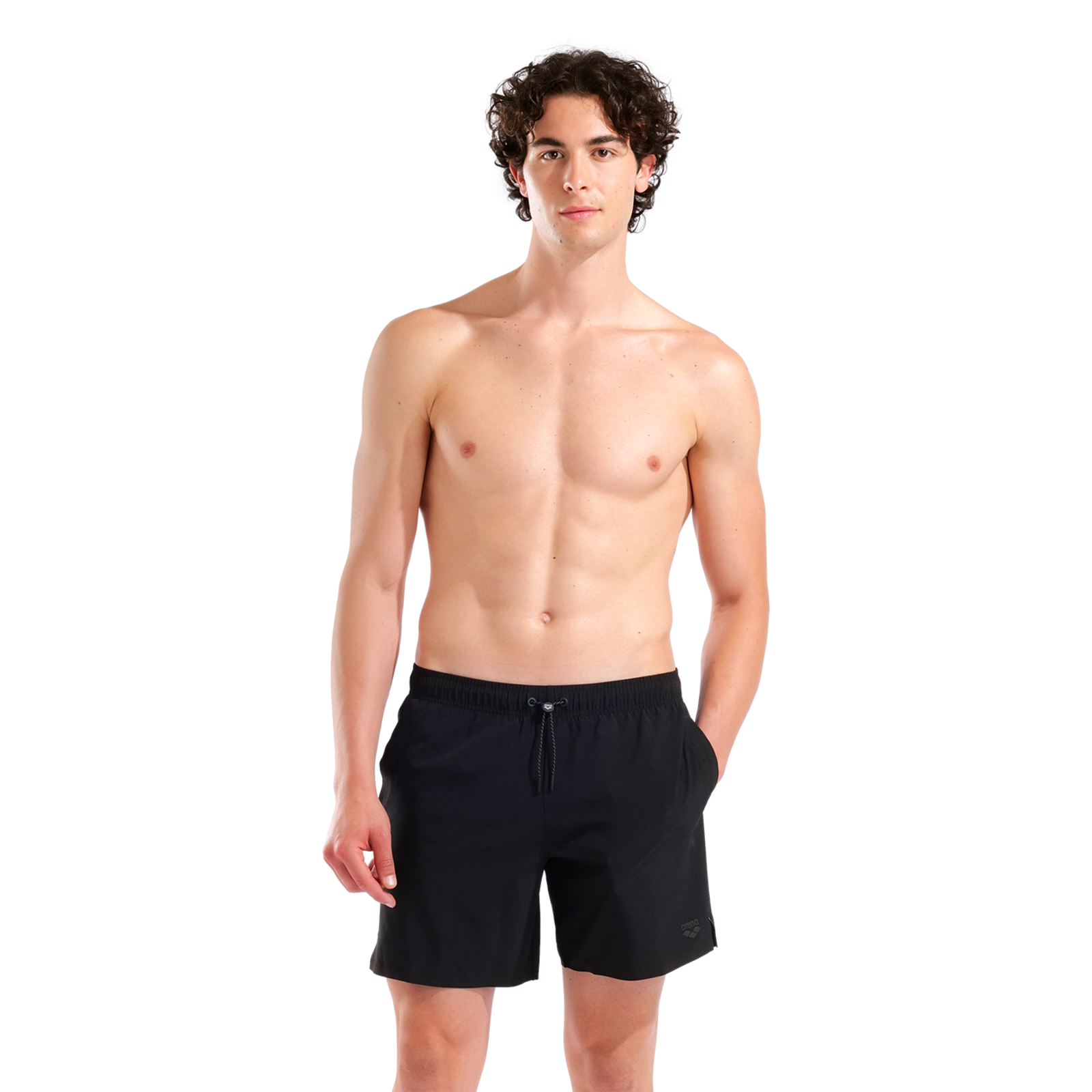Arena M Arena Evo Beach Boxer Solid Beach Short in SCHWARZ