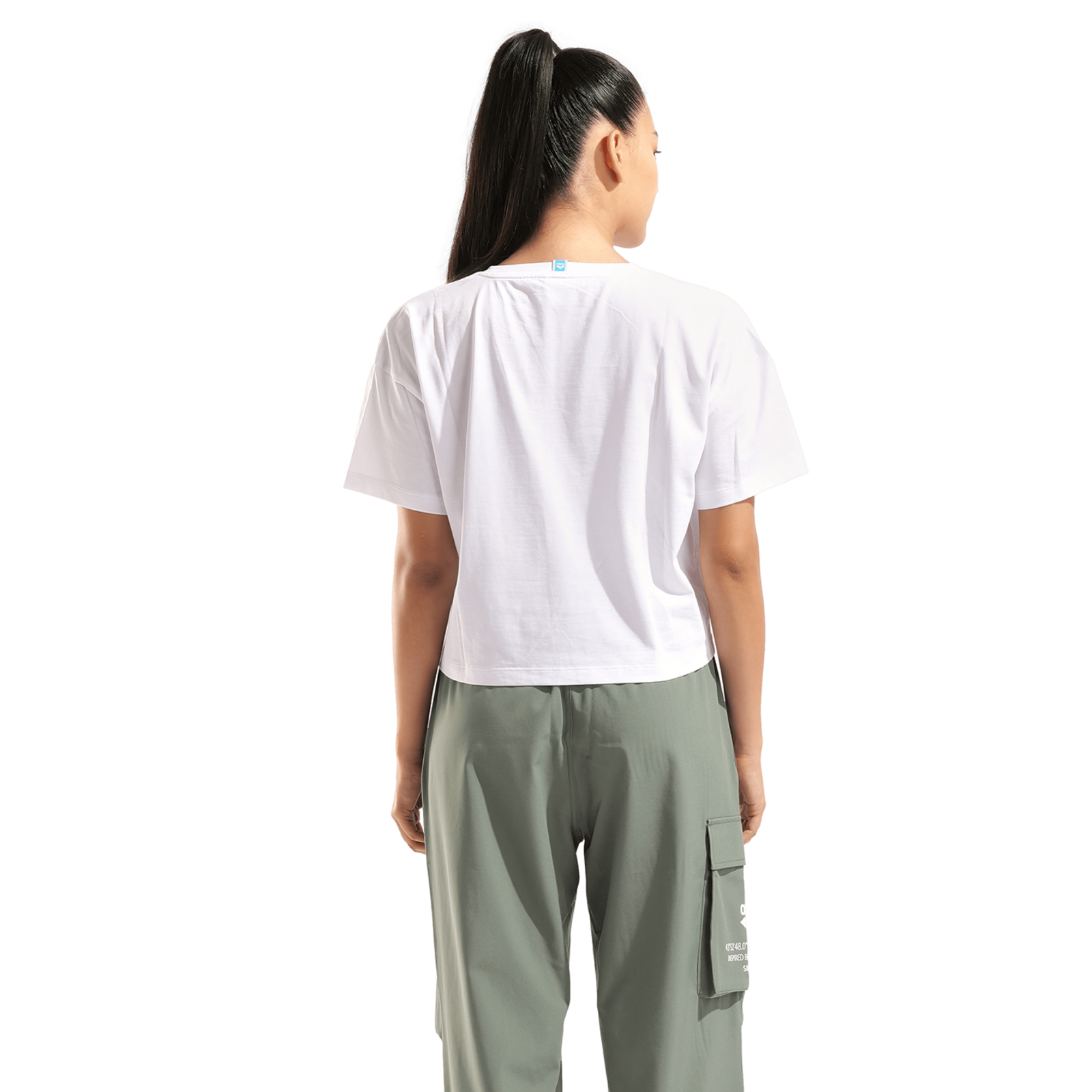 Arena W Arena Graffiti Crop Tee T-Shirt in WEISS