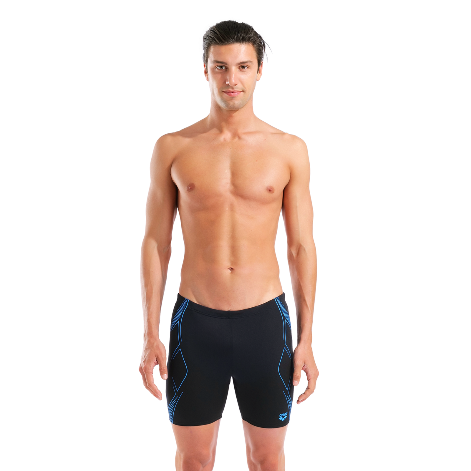 Arena M Arena Graphic Swim Mid Jammer Swim Midjammer in SCHWARZ