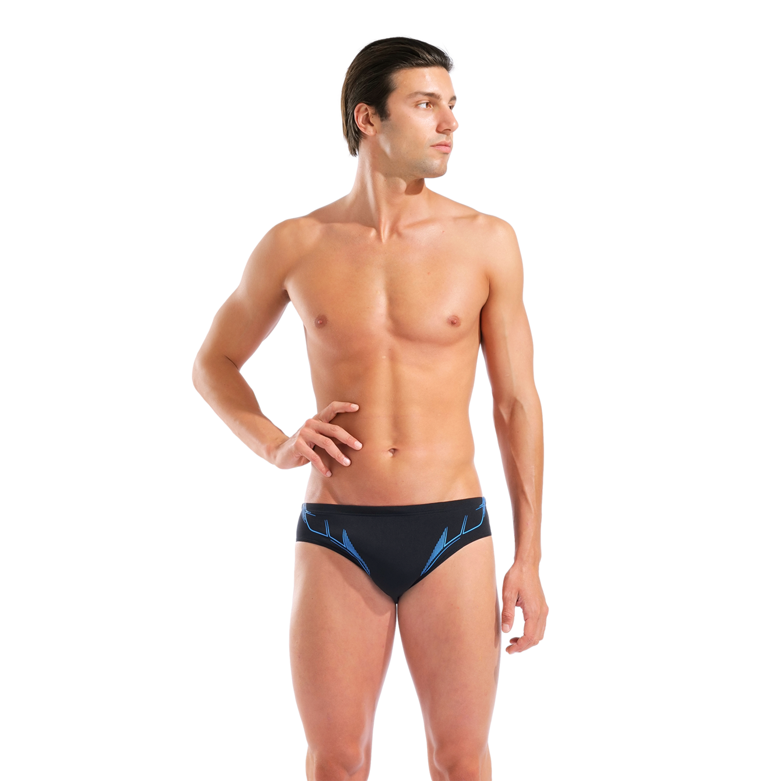 Arena M Arena Graphic Swim Briefs Swim Slip in SCHWARZ