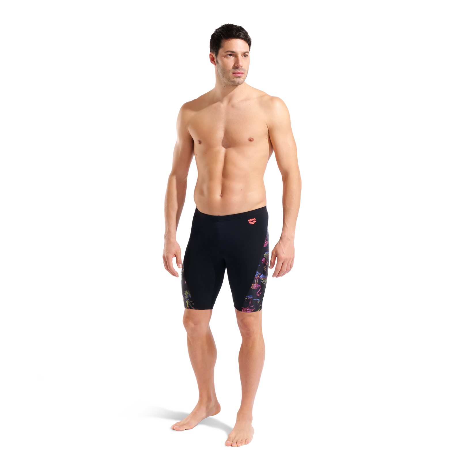 Arena M Arena Flamingo Swim Jammer in SCHWARZ
