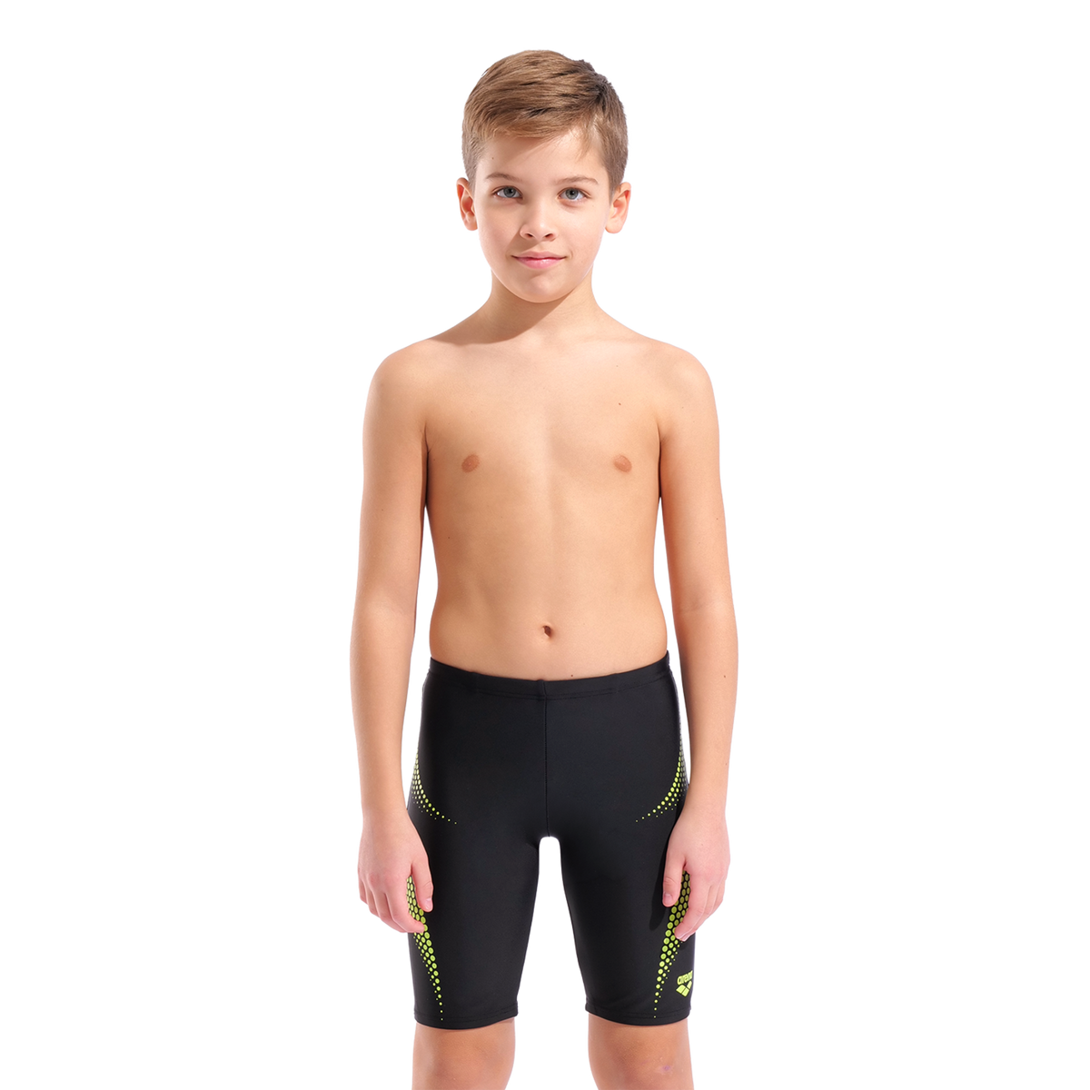 Arena B Arena Dotted Pattern Swim Jammer in SCHWARZ