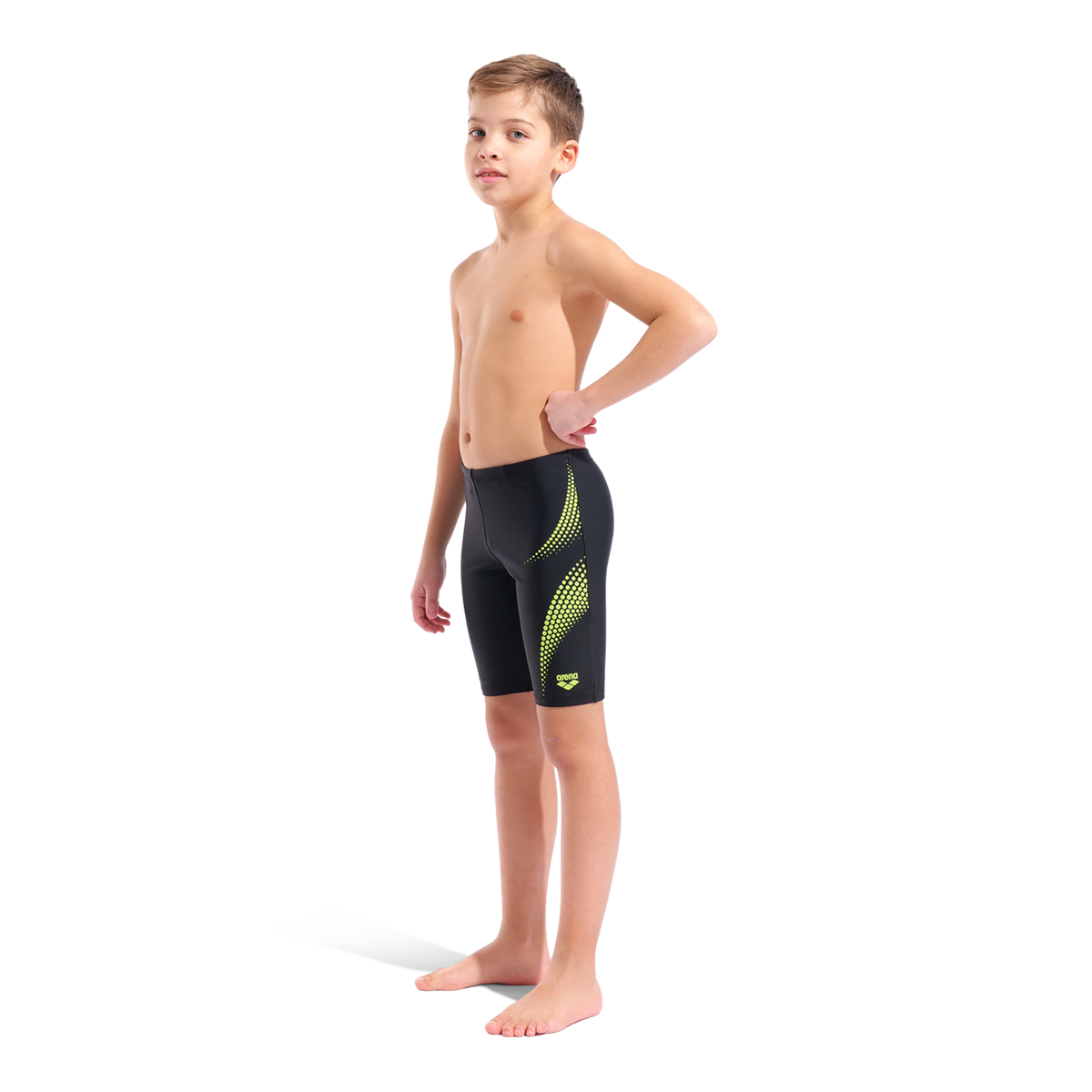 Arena B Arena Dotted Pattern Swim Jammer in SCHWARZ
