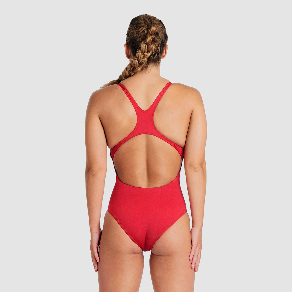 Team Swimsuit Swim Pro Solid Badeanzug red/white rueckseite_bild_brandshop