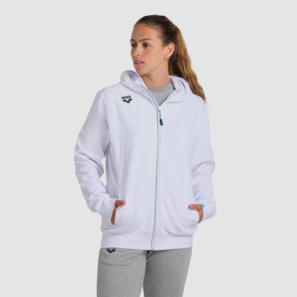 Arena Team Hooded Jacket Panel in WEISS