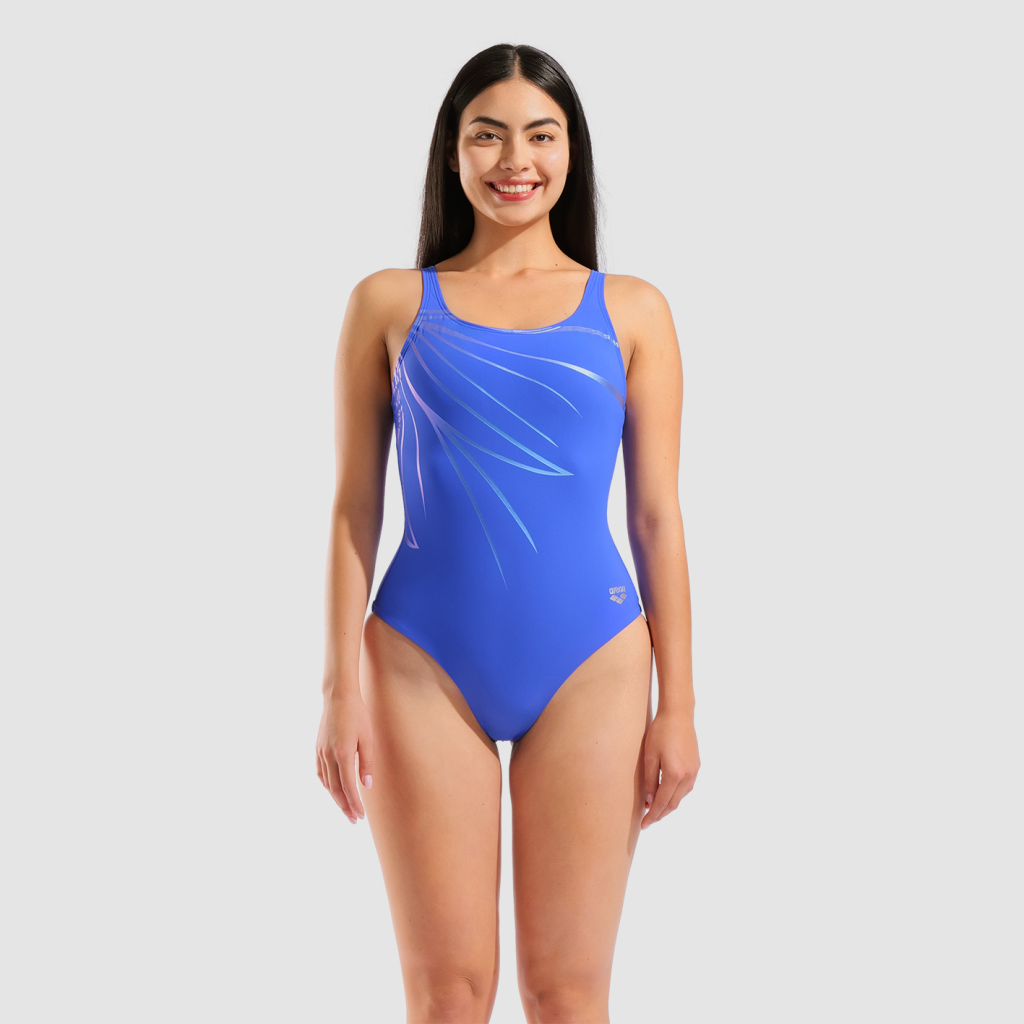 Arena W Arena Swimsuit Lili Squared Back Figurformender Badeanzug in BLAU