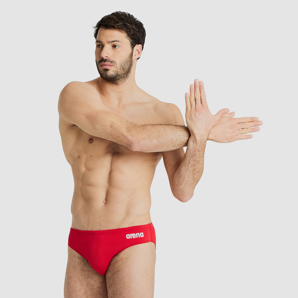 M Team Swim Briefs Solid Swim Slip red/white Hauptbild_brandshop