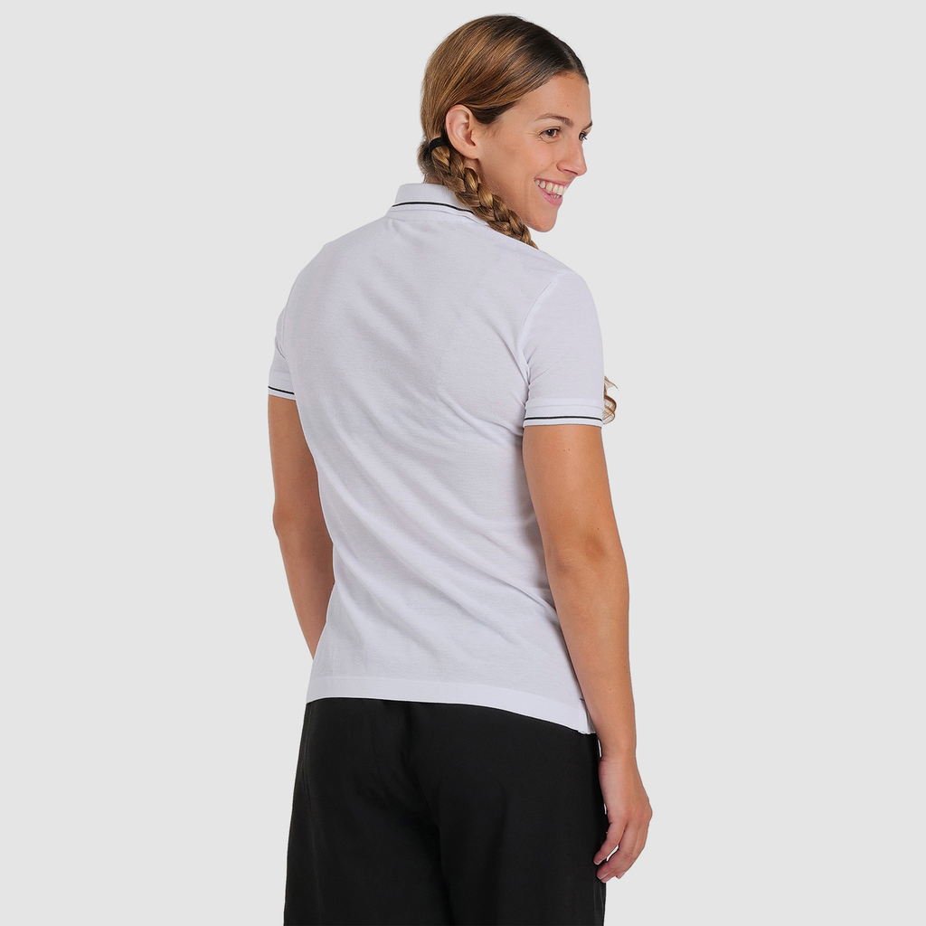 Team Poloshirt Solid Cotton white model_bild_back_brandshop