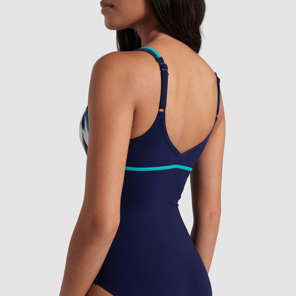 Arena W Bodylift Swimsuit Jennifer Wing Back C Cup Figurformender Badeanzug in BLAU