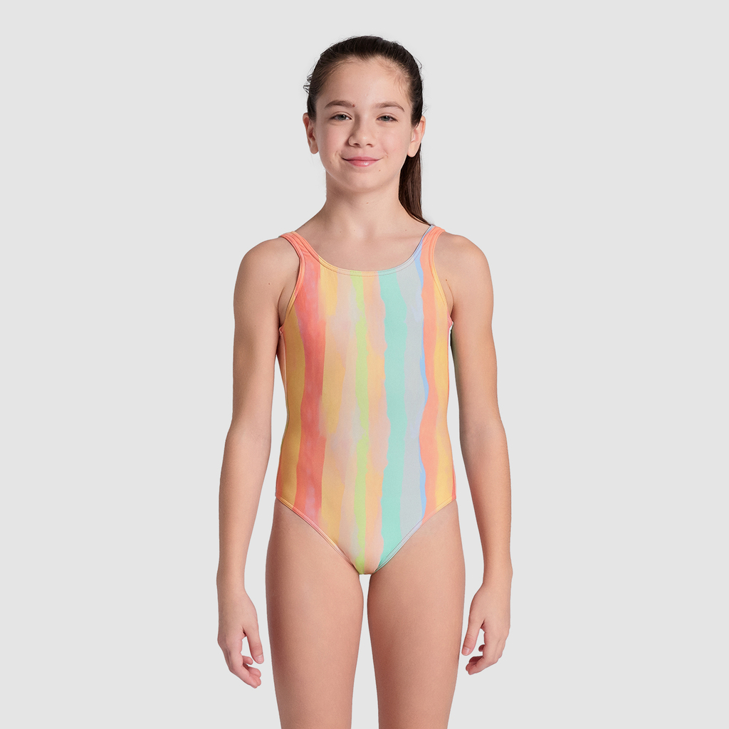 G Arena Water Print Swimsuit One Piece Badeanzug multistripes Hauptbild_brandshop