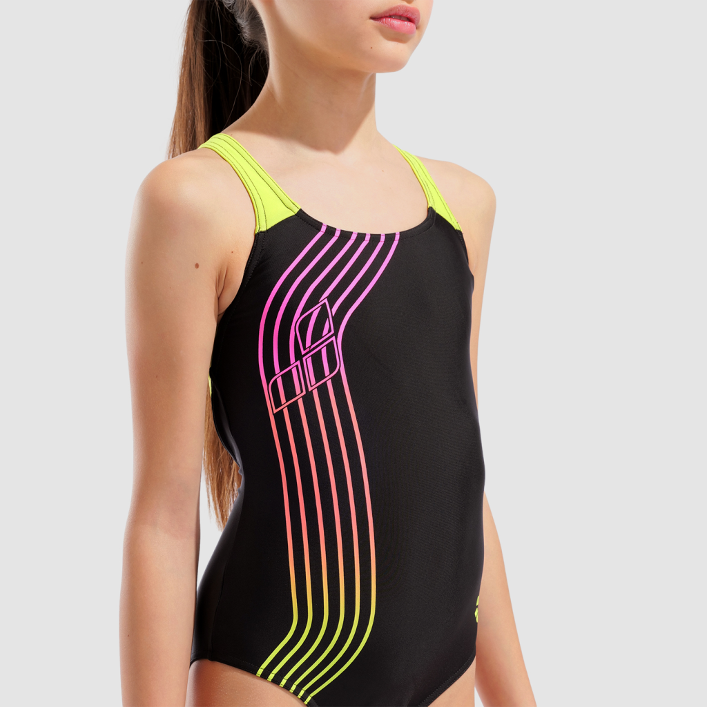 Arena G Arena Sound Track Swimsuit Swim Pro Back Badeanzug in SCHWARZ