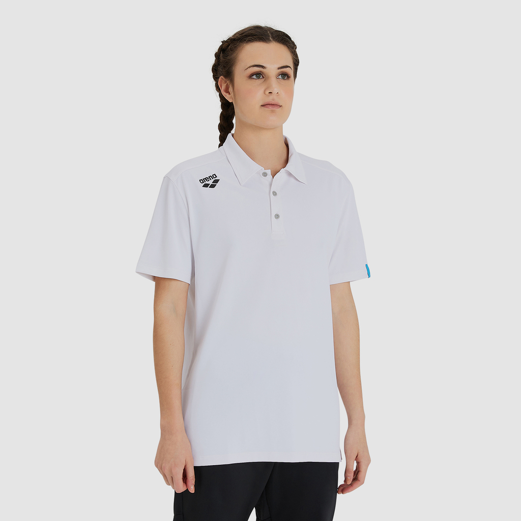 Arena Team Poloshirt Solid in WEISS