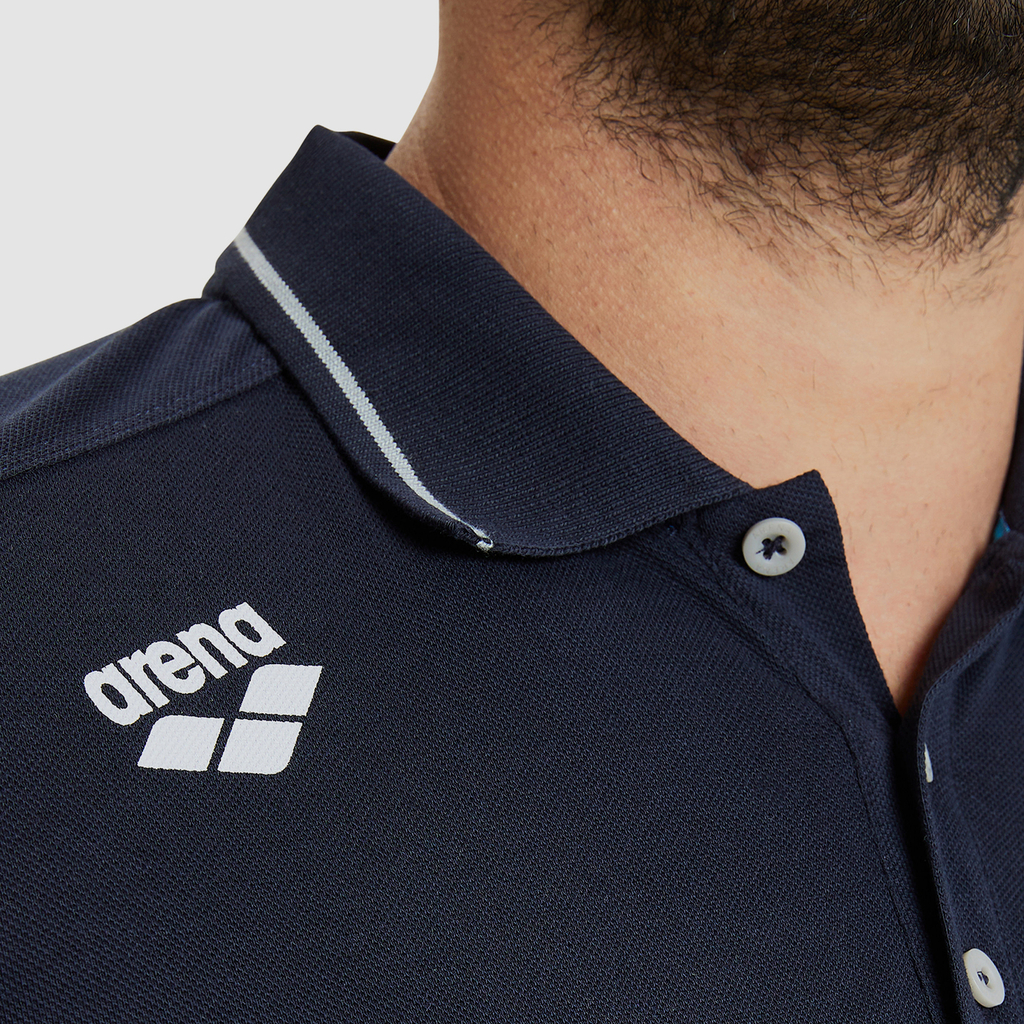 Arena Team Poloshirt Solid Cotton in BLAU