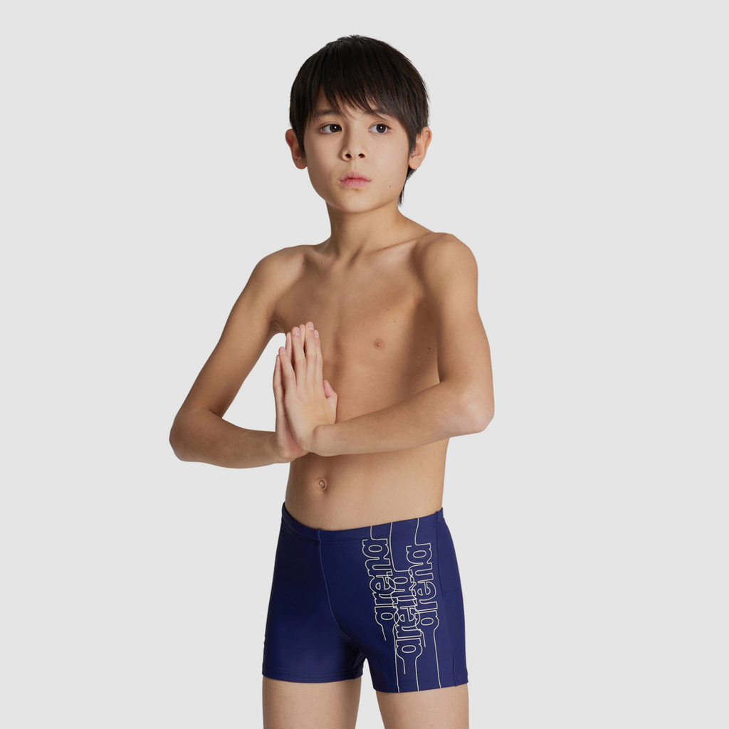 B Swim Short Graphic Swim Short navy/white Hauptbild_brandshop