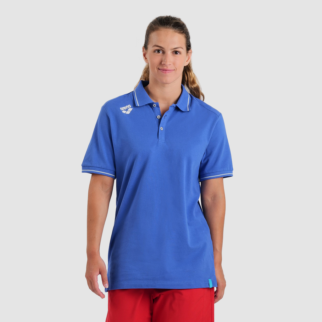 Arena Team Poloshirt Solid Cotton in BLAU