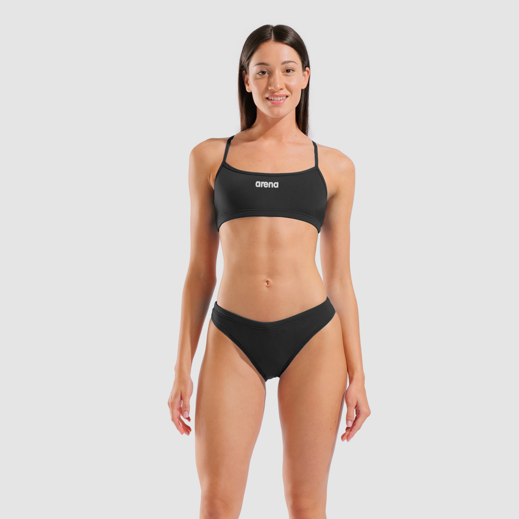 Arena W Arena Bikini Bandeau Solid Bikini Set in SCHWARZ