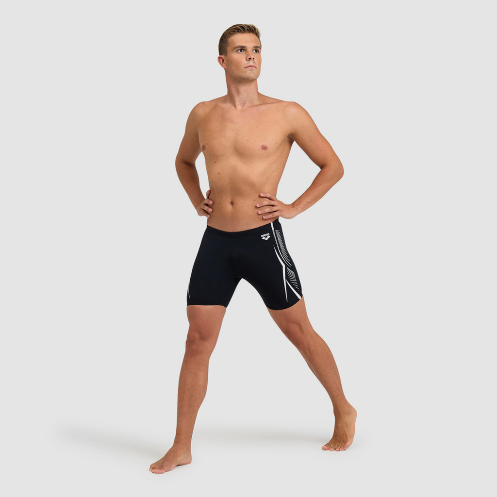 Arena Arena Feather Swim Mid Jammer in SCHWARZ