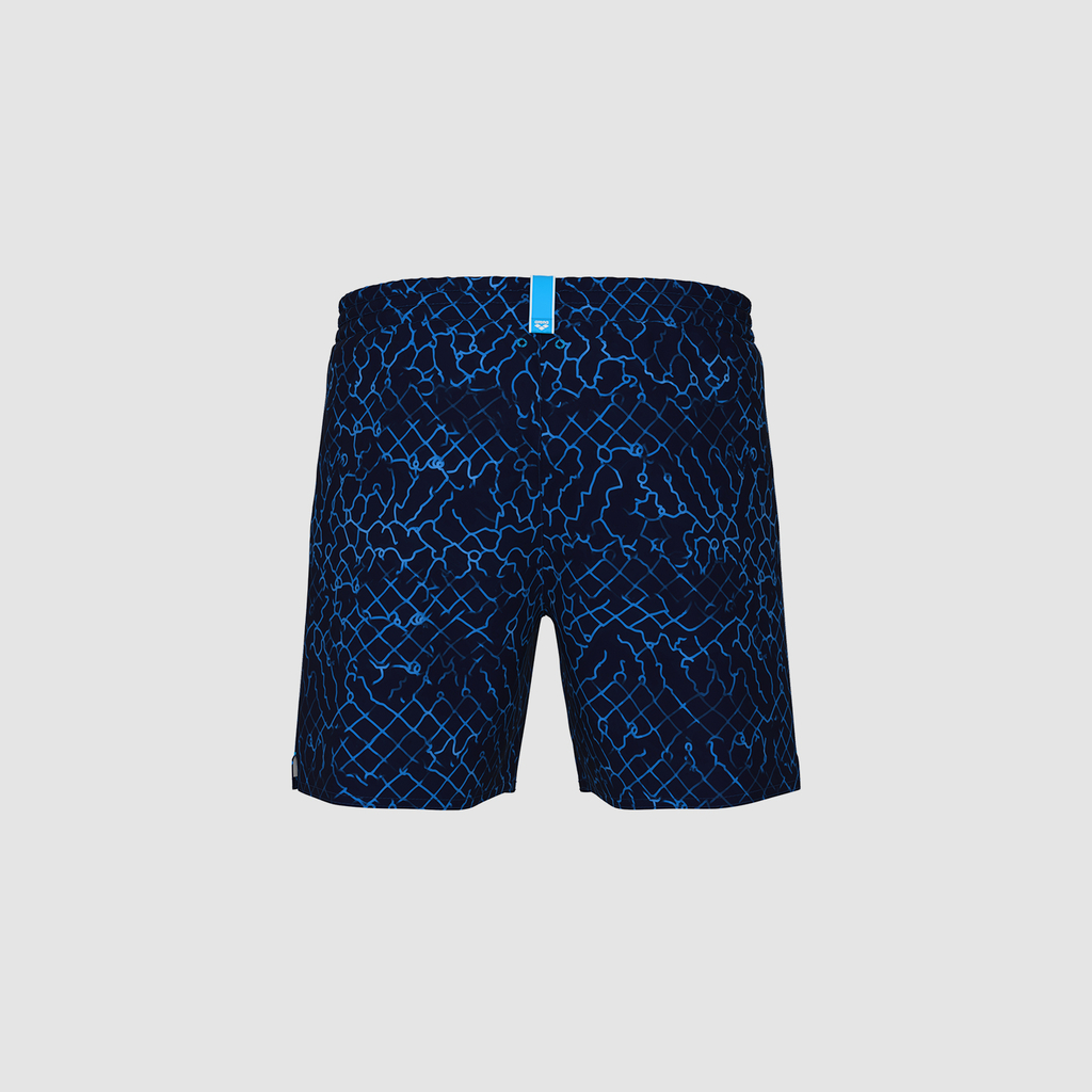 Arena M Beach Boxer Allover Beach Short in BLAU