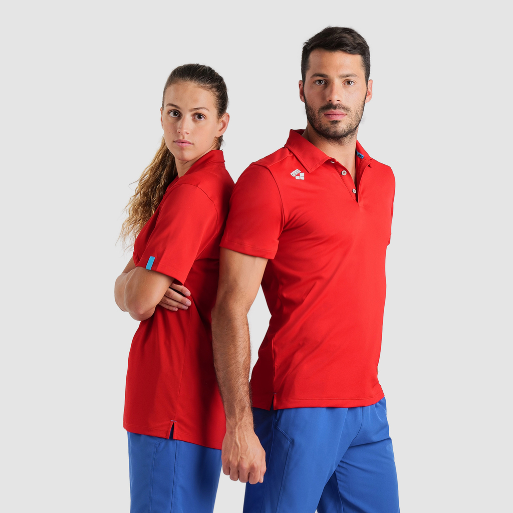 Arena Team Poloshirt Solid in ROT