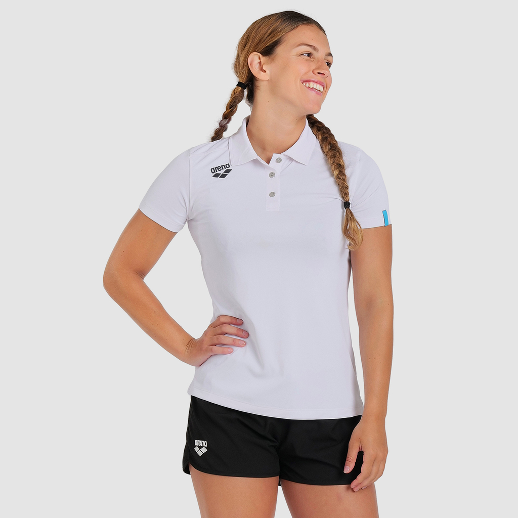 Arena Team Poloshirt Solid in WEISS