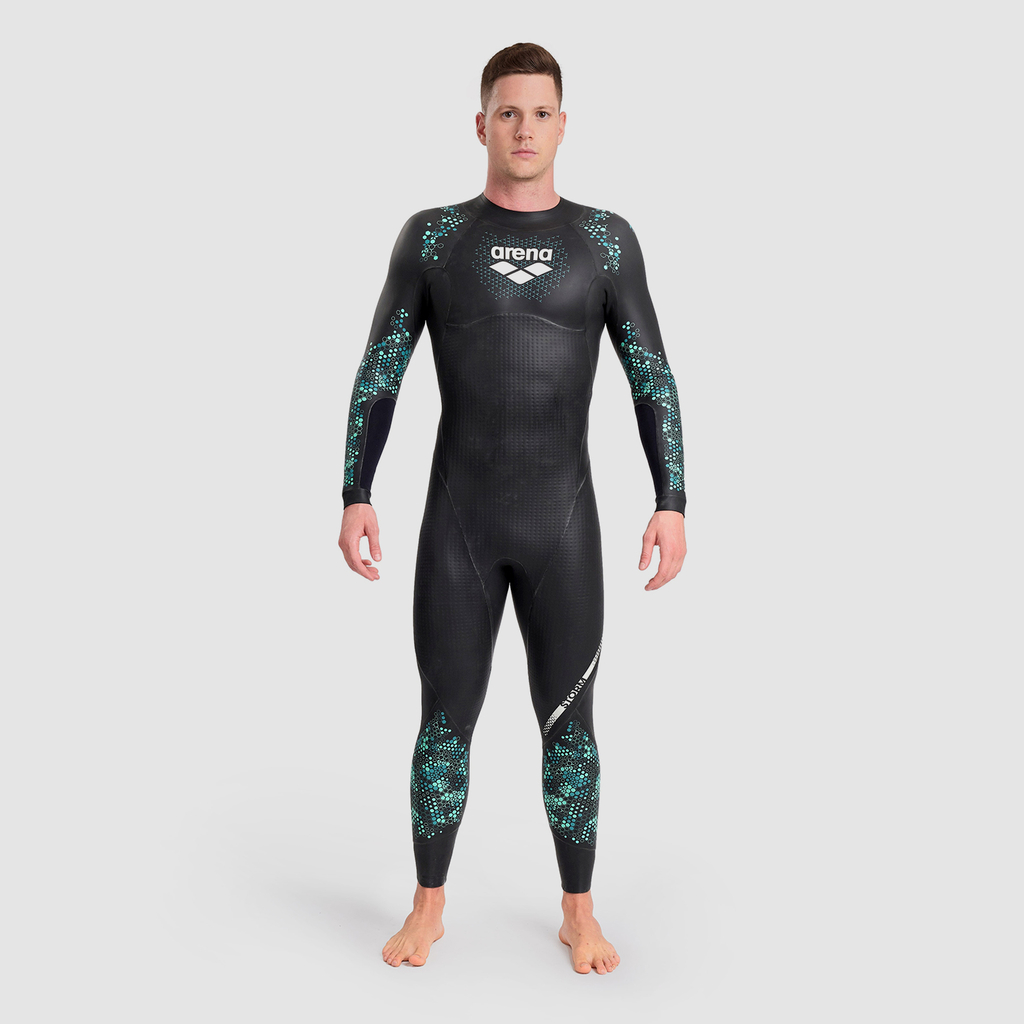 Storm Wetsuit Neoprenanzug coral blue black model_bild_brandshop