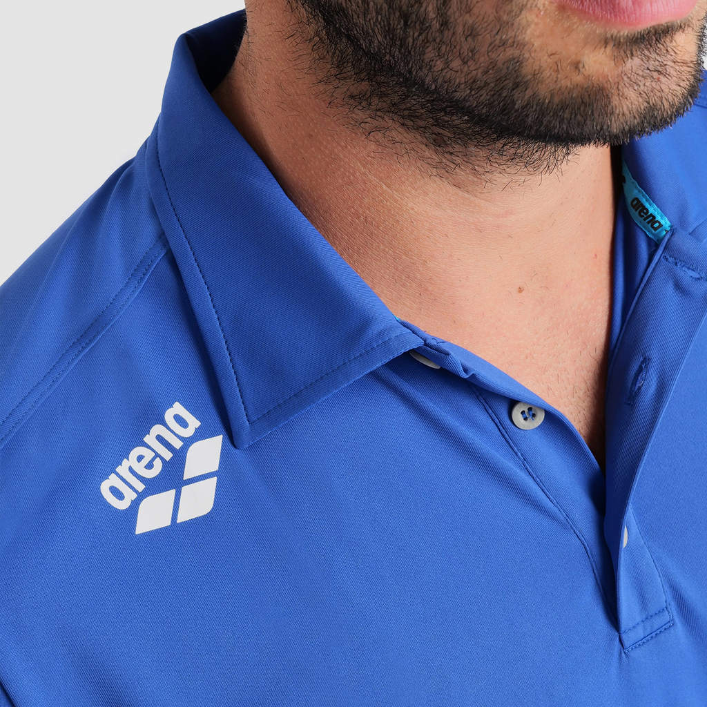 Arena Team Poloshirt Solid in BLAU