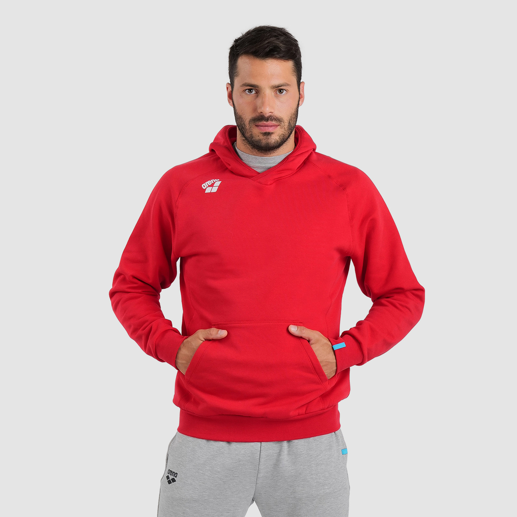 Team Hooded Sweat Panel red model_bild_brandshop