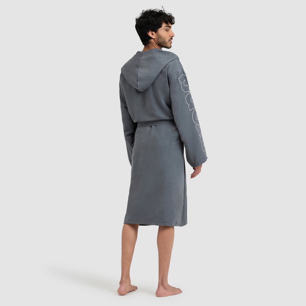 Zeal Plus Bademantel grey/white model_bild_back_brandshop