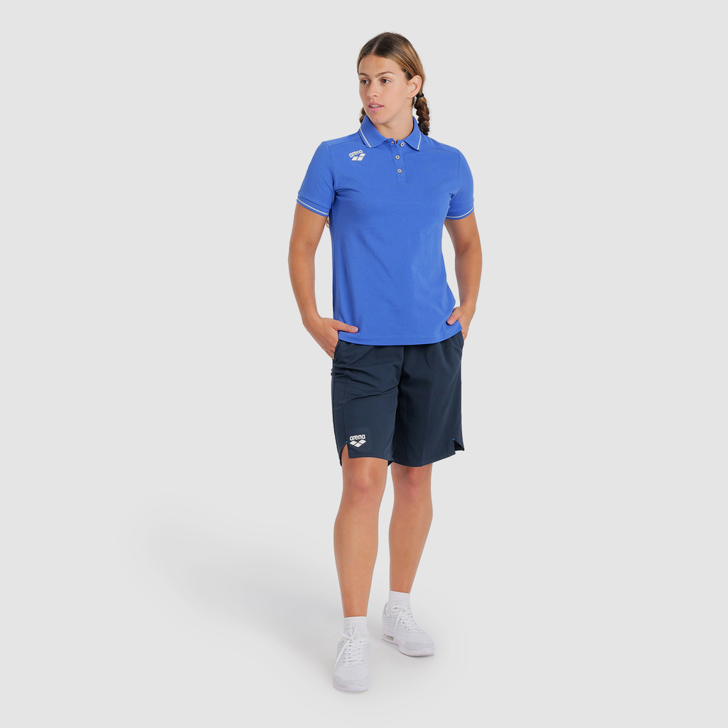 Arena Team Poloshirt Solid Cotton in BLAU