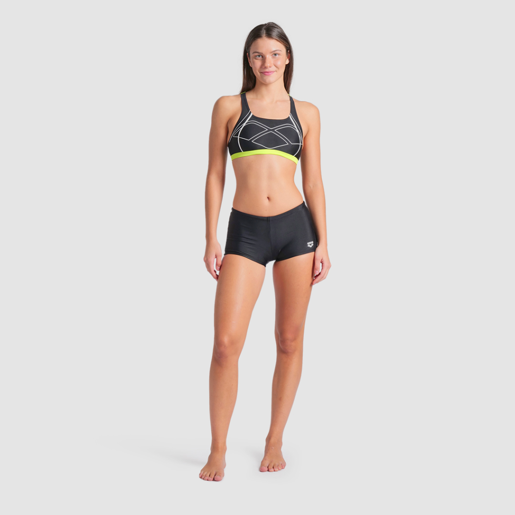 Arena W Arena Graphic Swimsuit Swim Pro Two Pieces Badeanzug in SCHWARZ