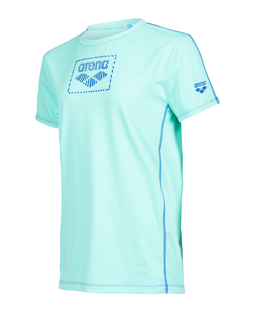 Arena Unisex Jr Arena S/S Swim Shirt UV Shirt in BLAU