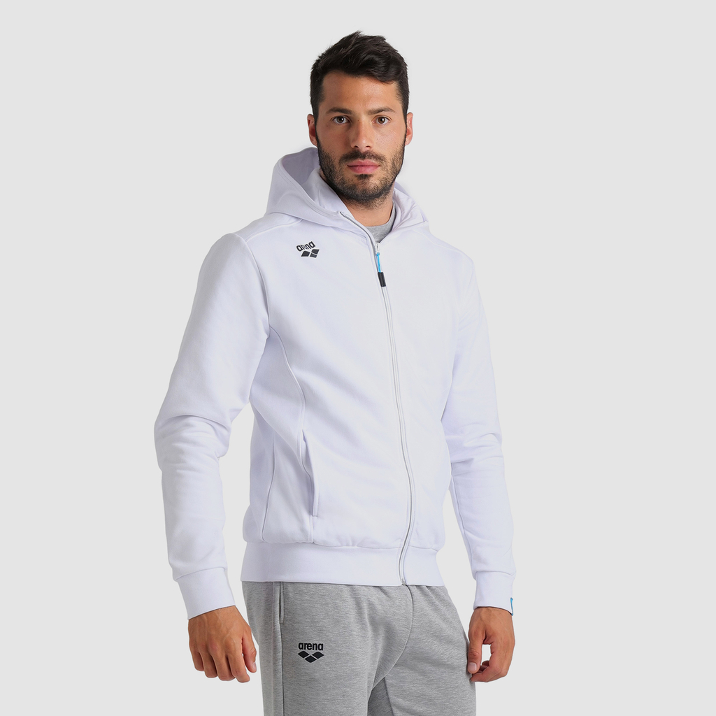 Arena Team Hooded Jacket Panel in WEISS