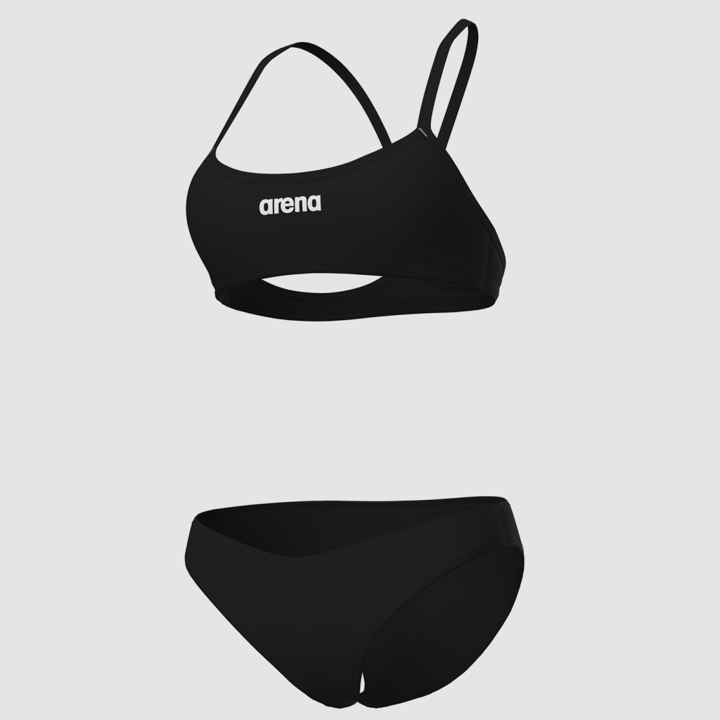 Arena W Arena Bikini Bandeau Solid Bikini Set in SCHWARZ